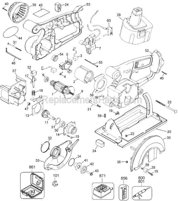 Page A Diagram and Parts List for Q145KS-2 Type 1 Black and Decker Cordless Drill